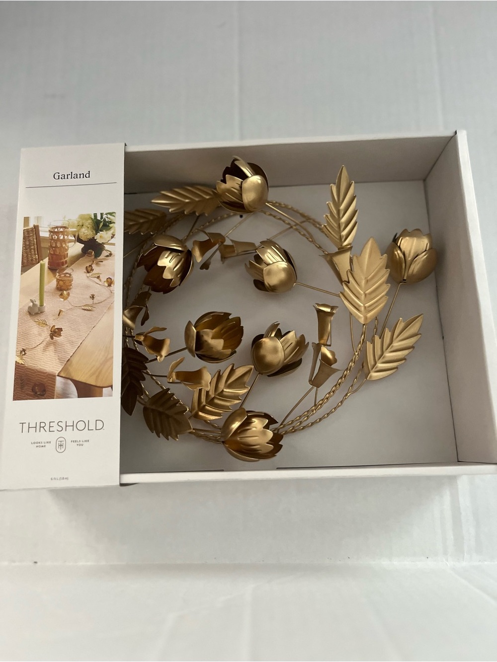 New Threshold Gold Metal Botanical Garland